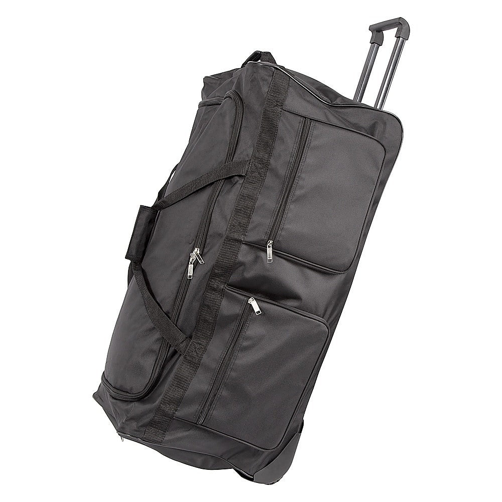 Large Black Wheeled Travel Duffle Bag – Rolling Luggage Trolley - Image 2