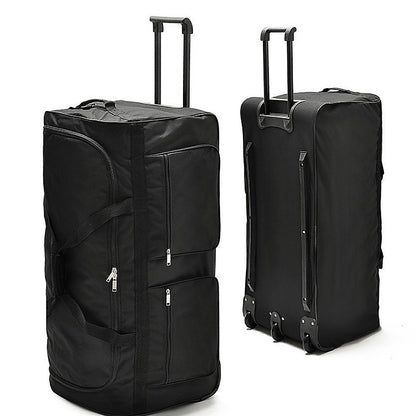 Large Black Wheeled Travel Duffle Bag – Rolling Luggage Trolley - Image 7
