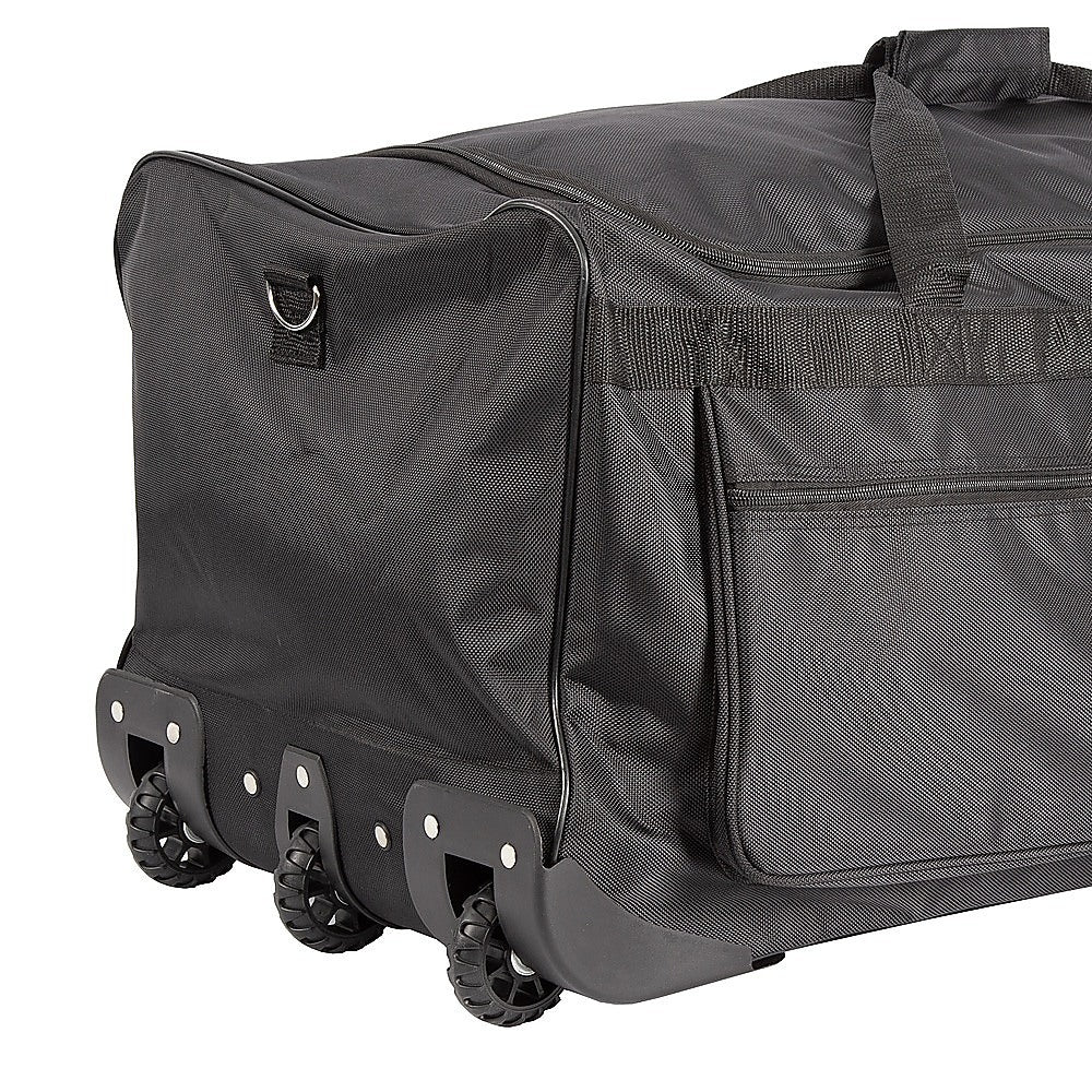 Large Black Wheeled Travel Duffle Bag – Rolling Luggage Trolley - Image 8