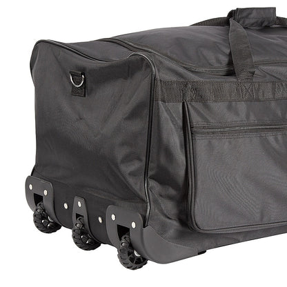 Large Black Wheeled Travel Duffle Bag – Rolling Luggage Trolley - Image 8