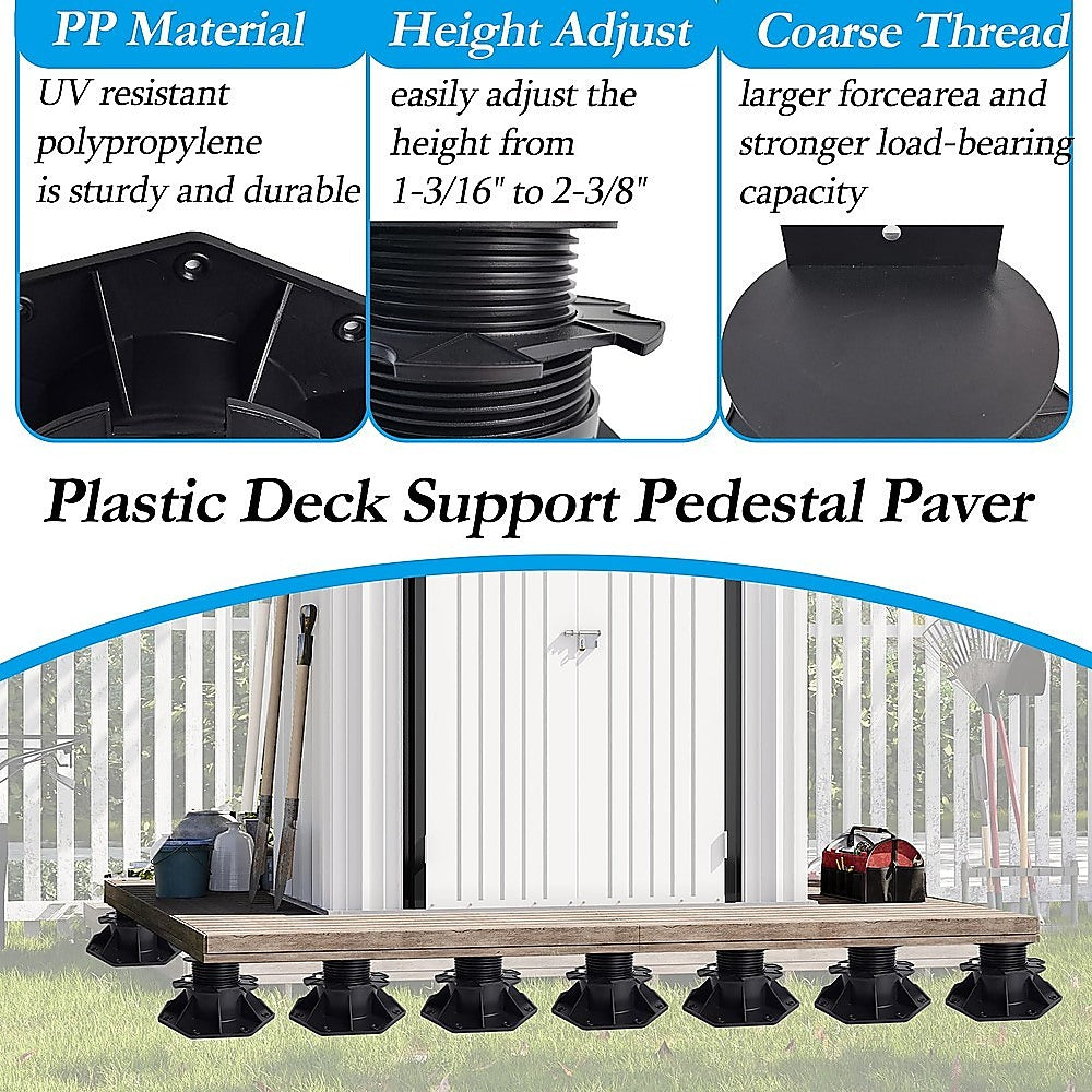 12 Pack Adjustable Deck Support Pedestals – Deck Foundation Bases - Image 6