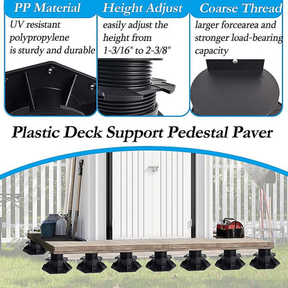 12 Pack Adjustable Deck Support Pedestals – Deck Foundation Bases - Image 6