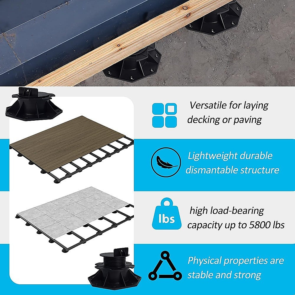 12 Pack Adjustable Deck Support Pedestals – Deck Foundation Bases - Image 8