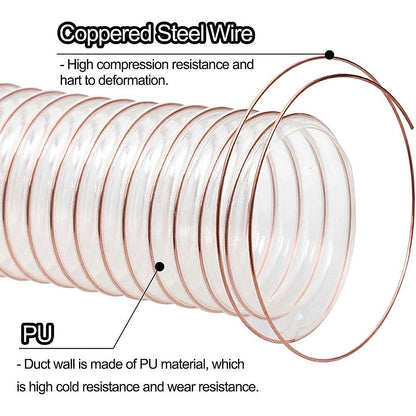 2m PU Flexible Ducting Hose – Clear Ventilation & Dust Extraction Tube for Woodworking & Fume Control - Image 9