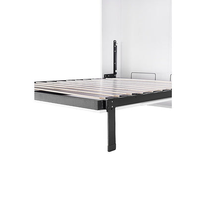 Double Wall Bed in White Gloss – Space Saving Murphy Bed Kit with Gold Door Handle - Image 3