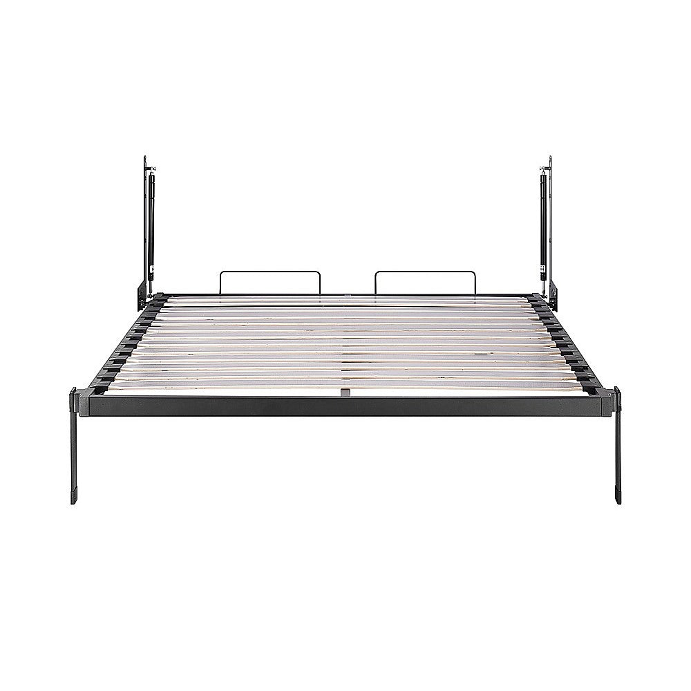 Double Wall Bed in White – Space Saving Murphy Bed Kit with Black Door Handle - Image 6