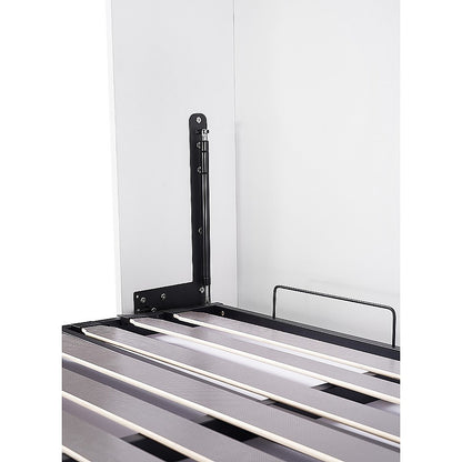 Queen Wall Bed in White – Space Saving Murphy Bed Kit with Black Door Handle - Image 8