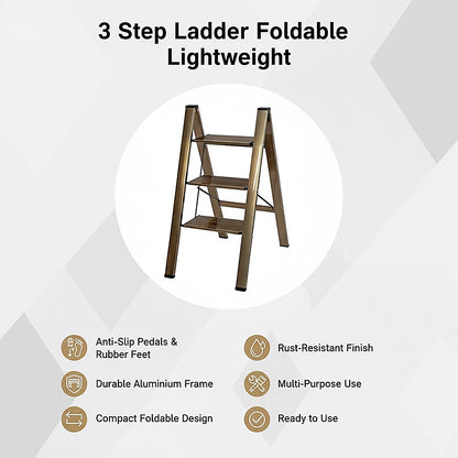 3 Step Ladder Foldable Lightweight – Anti-Slip Safety Stool for Home & Office - Image 8