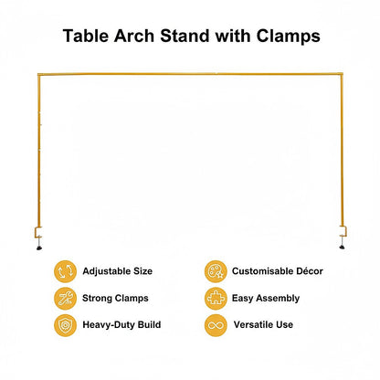 Table Arch Stand with Clamps – Wedding & Birthday Party Balloon Decoration Frame - Image 7