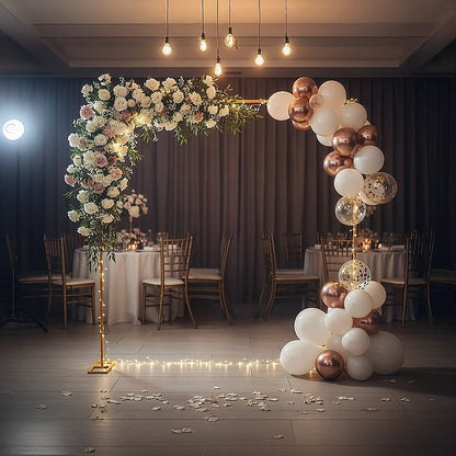 3m Wedding Arch Backdrop Stand – Square Metal Frame for Balloons & Flowers - Image 5