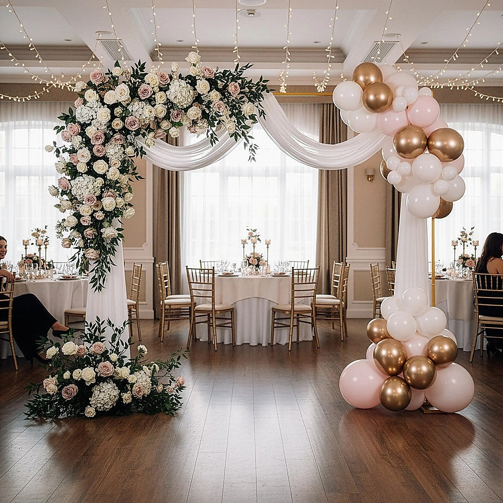 3m Wedding Arch Backdrop Stand – Square Metal Frame for Balloons & Flowers - Image 7