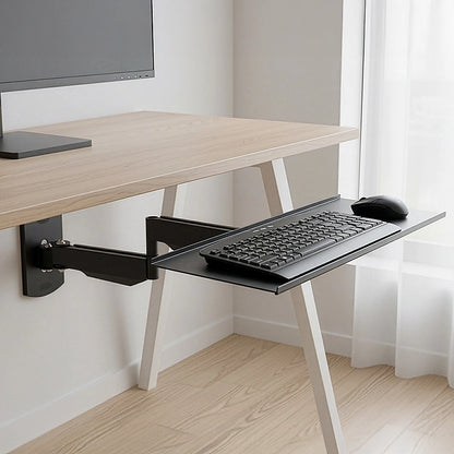 Wall Mount Keyboard Tray – Adjustable Folding Arm Workstation - Image 2
