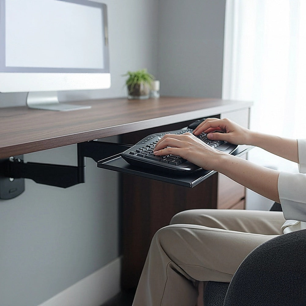 Wall Mount Keyboard Tray – Adjustable Folding Arm Workstation - Image 5