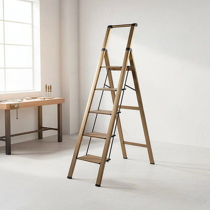 5 Step Ladder – Foldable Lightweight Aluminium with Anti-Slip Pedals - Image 2