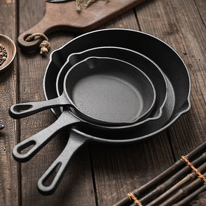 Chef Cast Iron Frying Pan Set – 3PCS Skillet, Grill & Oven Cookware for Home Cooking - Image 7