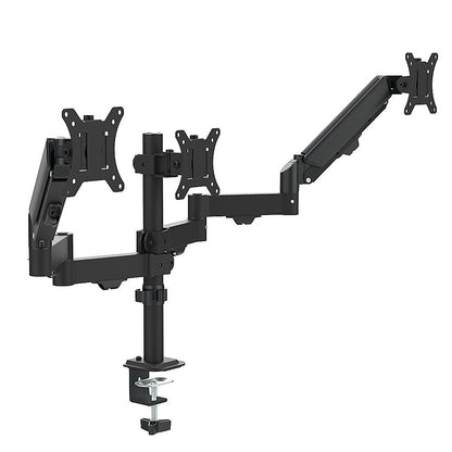Triple Monitor Mount Stand – Desk Clamp with 3 Adjustable Arms for Multi-Screen Setup