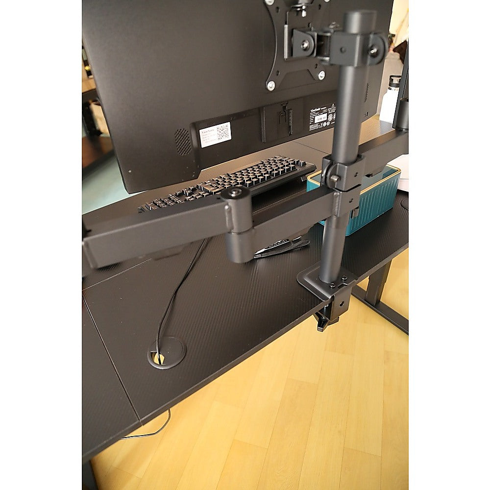 Triple Monitor Mount Stand – Desk Clamp with 3 Adjustable Arms for Multi-Screen Setup - Image 9