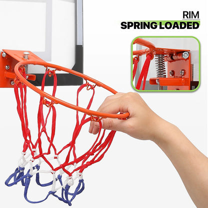 Indoor Mini Basketball Hoop Set – Door Mounted Backboard Kit with Ring & Ball - Image 3