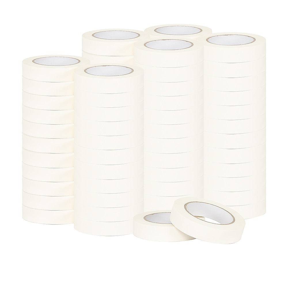 72 x White Masking Tape Rolls – 24mm x 50m Painters Adhesive Tape for Painting - Image 4
