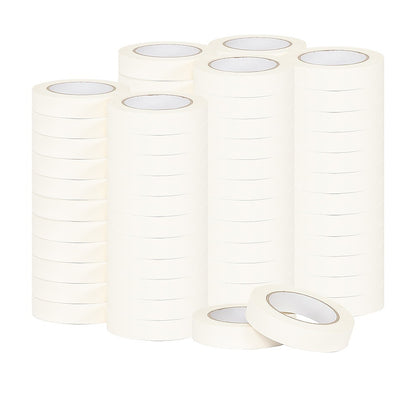 72 x White Masking Tape Rolls – 24mm x 50m Painters Adhesive Tape for Painting - Image 4