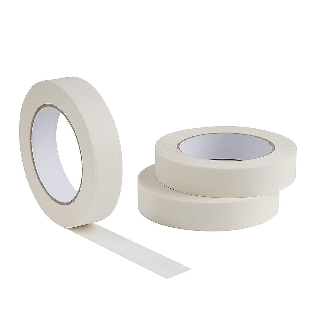 72 x White Masking Tape Rolls – 24mm x 50m Painters Adhesive Tape for Painting - Image 6