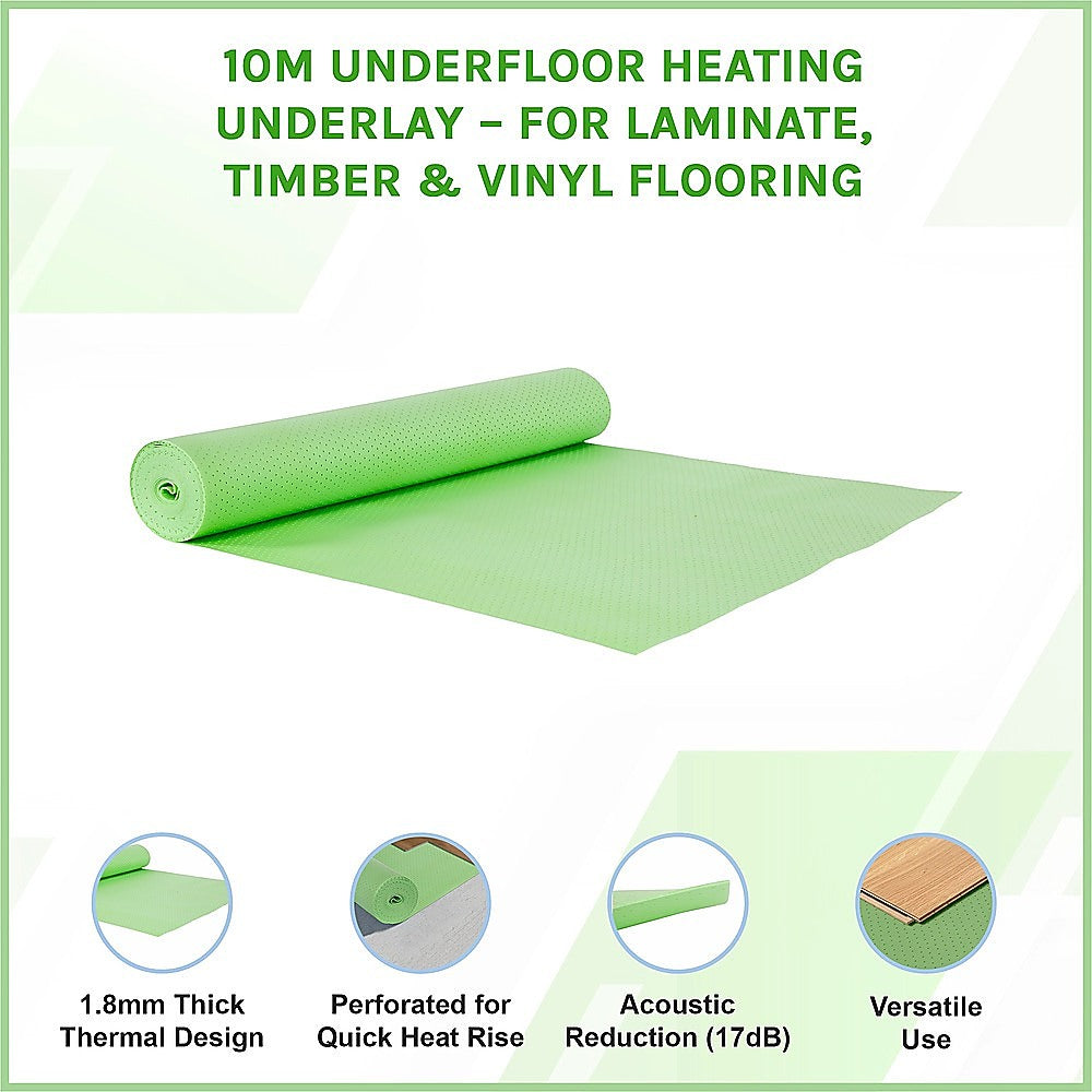 10m Underfloor Heating Underlay – For Laminate, Timber & Vinyl Flooring - Image 3