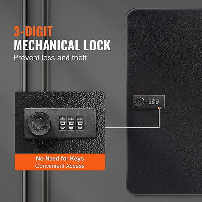 48-Key Cabinet Key Safe with Combination Lock & Keys – Wall Mounted Storage - Image 7