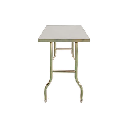 Stainless Steel Kitchen Bench Folding Commercial Prep Work Table 122x61cm - Image 3