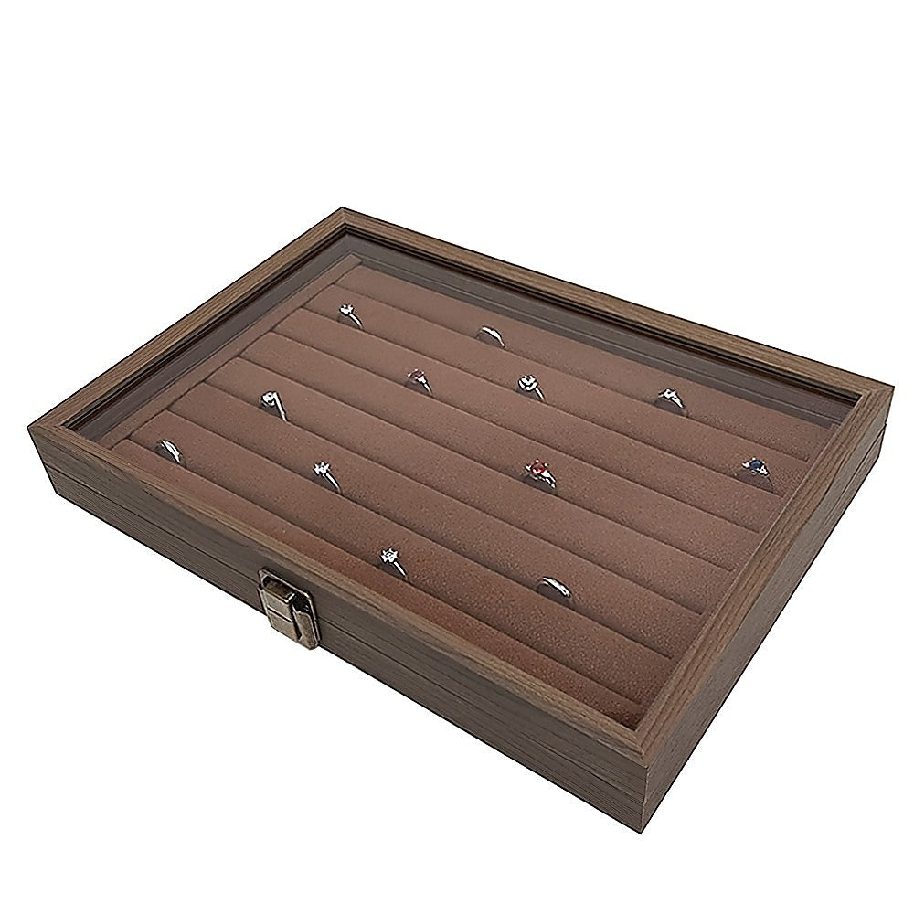 Wooden Jewellery Storage Box – Organiser Case for Rings, Earrings & Accessories - Image 4
