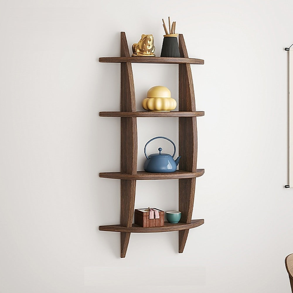 Wall Mounted Solid Wood Shelf Display Stand for Home & Office - Image 2