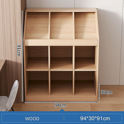 Slanted Top Bookcase Bookshelf Classroom Storage Cabinet - Image 2