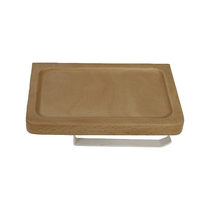 Toilet Paper Holder with Shelf Wall Mounted Bathroom Storage - Image 6