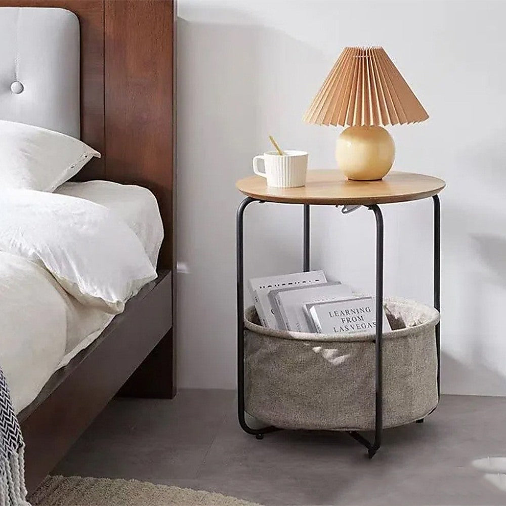 Modern Bedside Table Nightstand Storage for Bedroom or Living Room - Image 3
