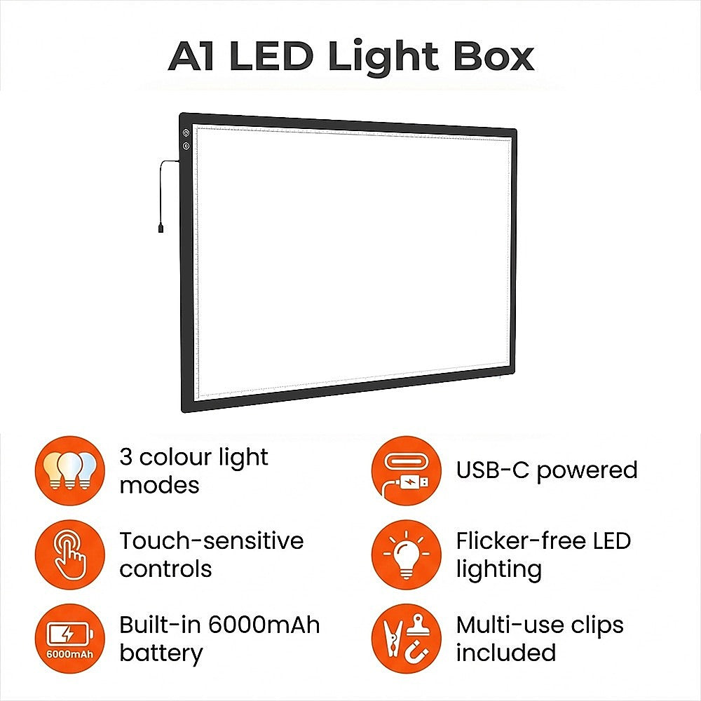 A1 LED Light Box for Drawing, Calligraphy & Tracing Artists Pad - Image 9