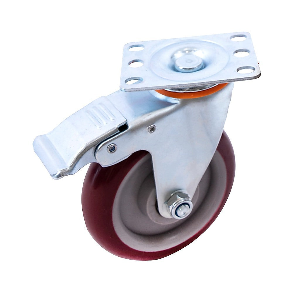 4 Pack 5 Inch Heavy Duty Locking Caster Wheels Swivel Plate Castors - Image 6