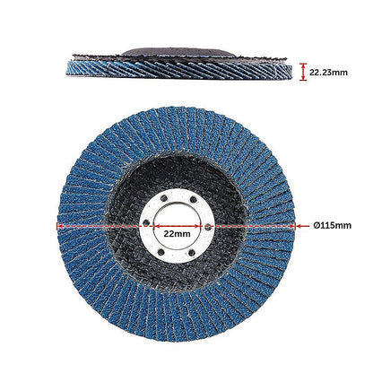 40 Grit Zirconia Flap Discs 4.5in 40 Pack for Angle Grinder Grinding - Image 8
