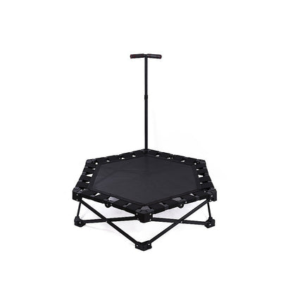 Foldable Fitness Trampoline with Handle Compact Folding Rebounder - Image 2