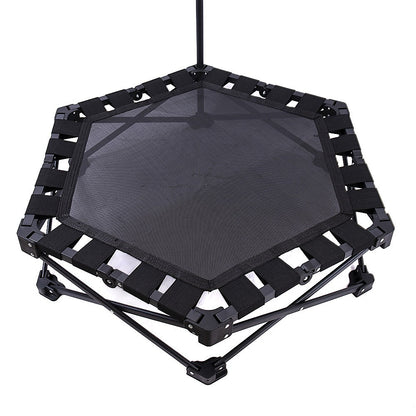 Foldable Fitness Trampoline with Handle Compact Folding Rebounder - Image 4