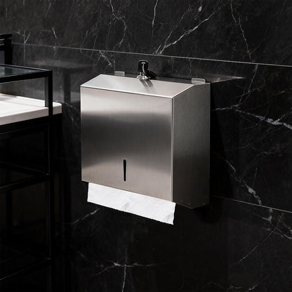 304 Stainless Steel Wall Mounted Paper Towel Dispenser Holder - Image 3