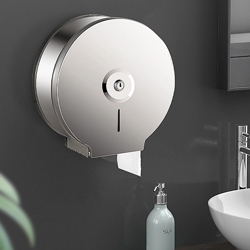 304 Stainless Steel Toilet Paper Dispenser Roll Tissue Holder - Image 2