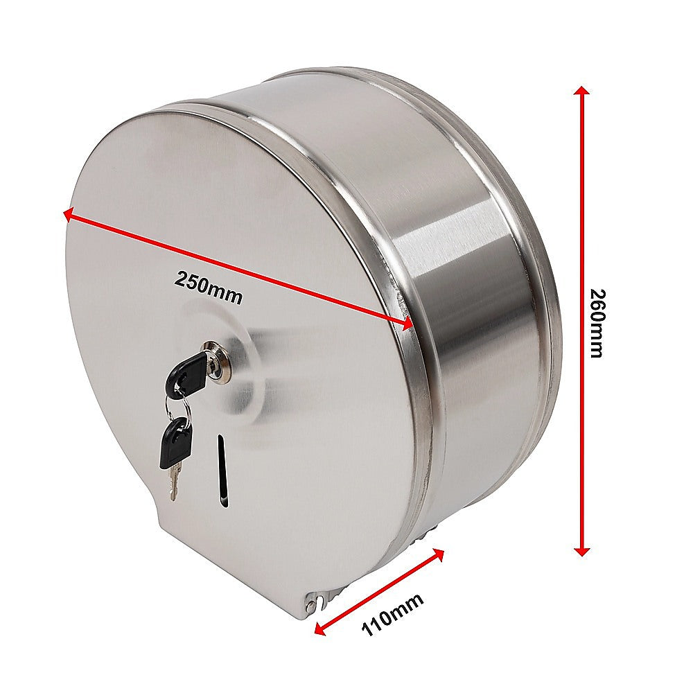 304 Stainless Steel Toilet Paper Dispenser Roll Tissue Holder - Image 7