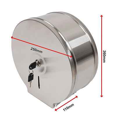 304 Stainless Steel Toilet Paper Dispenser Roll Tissue Holder - Image 7
