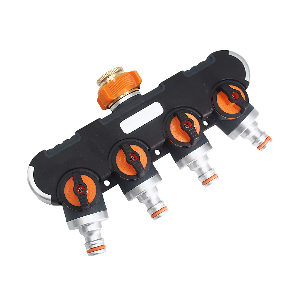 4 Way Hose Splitter Tap Garden Water Irrigation Distributor Valve - Image 3