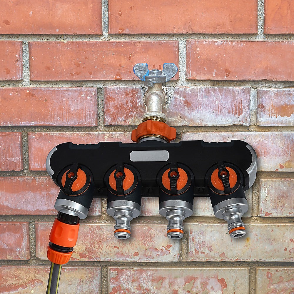 4 Way Hose Splitter Tap Garden Water Irrigation Distributor Valve - Image 4