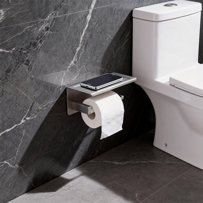Toilet Paper Holder 304 Stainless Steel Roll Hook Storage Rack - Image 2