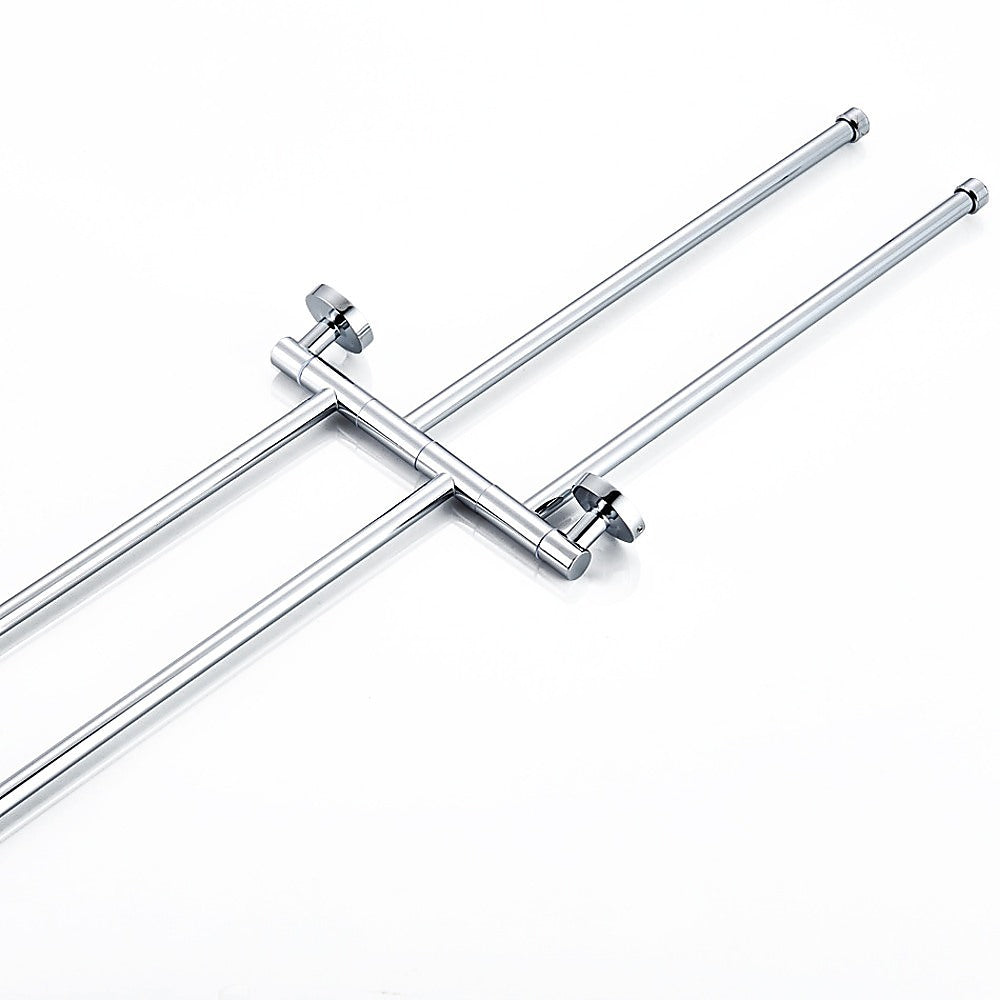 Swivel Towel Rail Chrome Stainless Steel Wall Mounted Bath Rack - Image 4