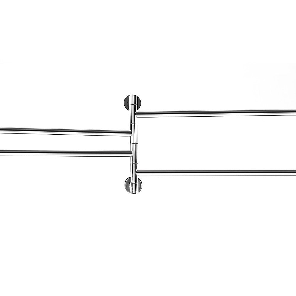 Swivel Towel Rail Chrome Stainless Steel Wall Mounted Bath Rack - Image 5