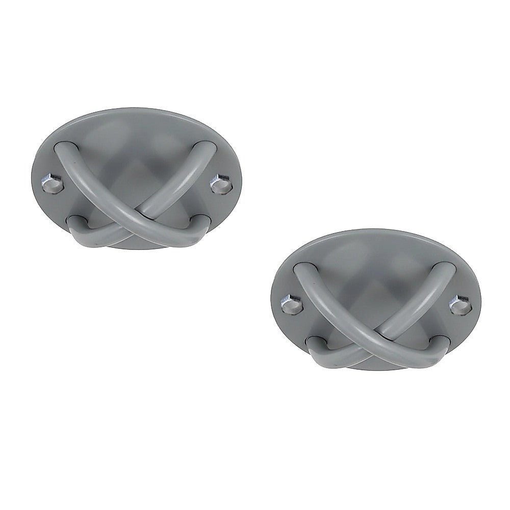 Pair of Grey Wall Anchor Mounts for Battle Ropes and Suspension - Image 4