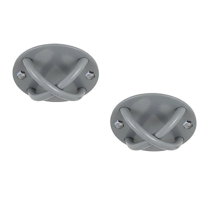 Pair of Grey Wall Anchor Mounts for Battle Ropes and Suspension - Image 4