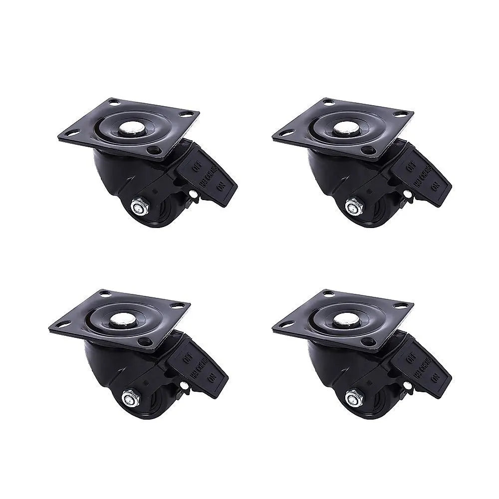 2.5 Inch Heavy Duty Nylon Castor Wheels Set 4 with Brake